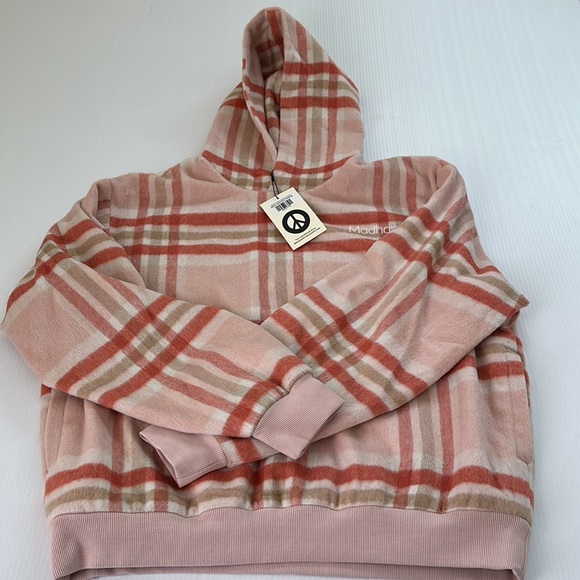 Madhappy NWT Limited Edition Flannel Plaid Oversized Hoodie, S - Picture 2 of 12